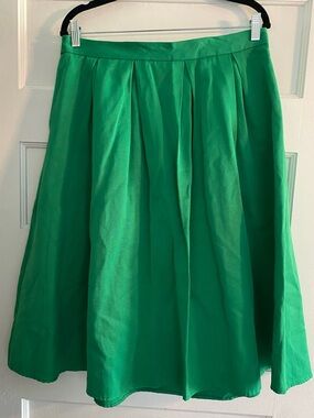 ASOS Green Pleated A Line Skirt